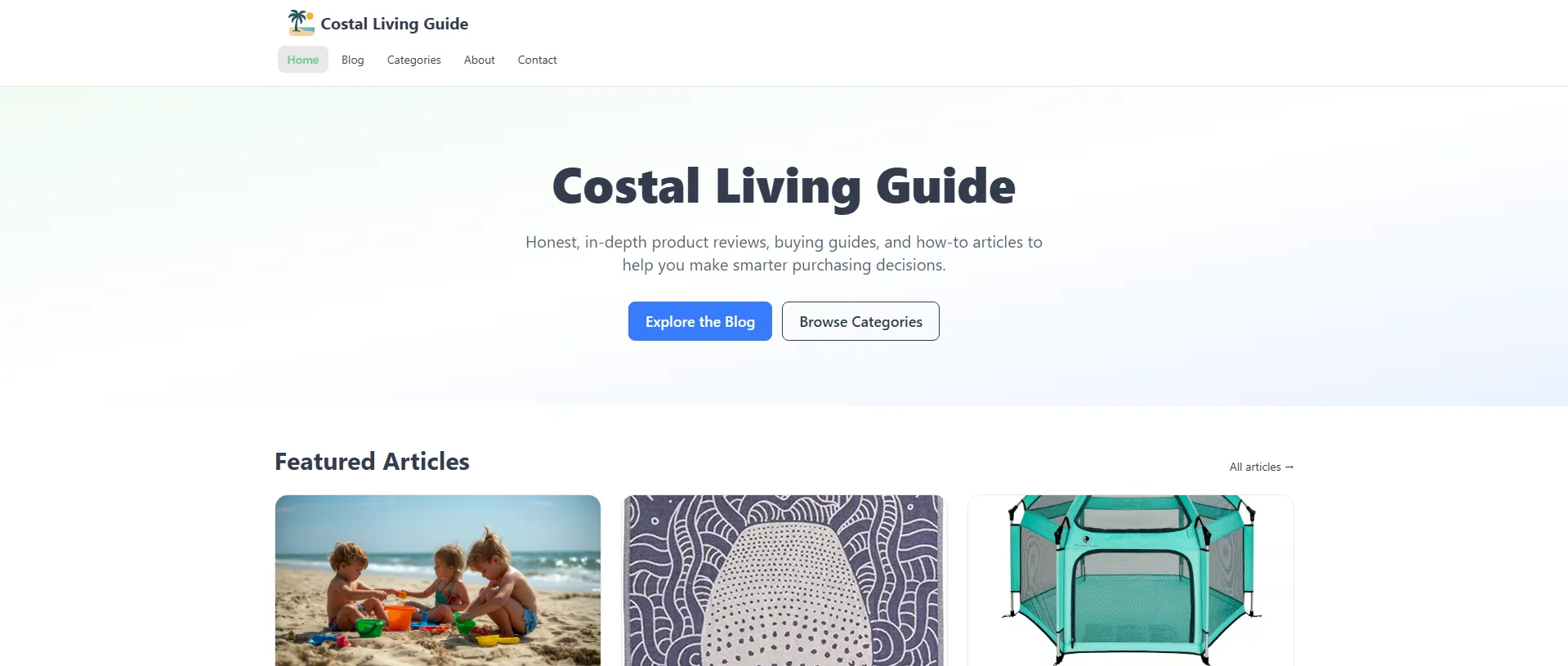 Coastal Lifestyle Blog & Review Site